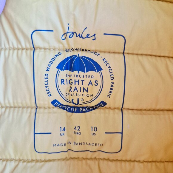 JOULES Goldbee Snug Gilet Puffer Vest Water Resistant Packable Pocket - Picture 8 of 13